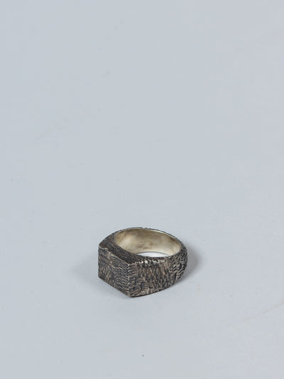 jr smith jewellery, Anti Flag Signet Ring, dark oxide
